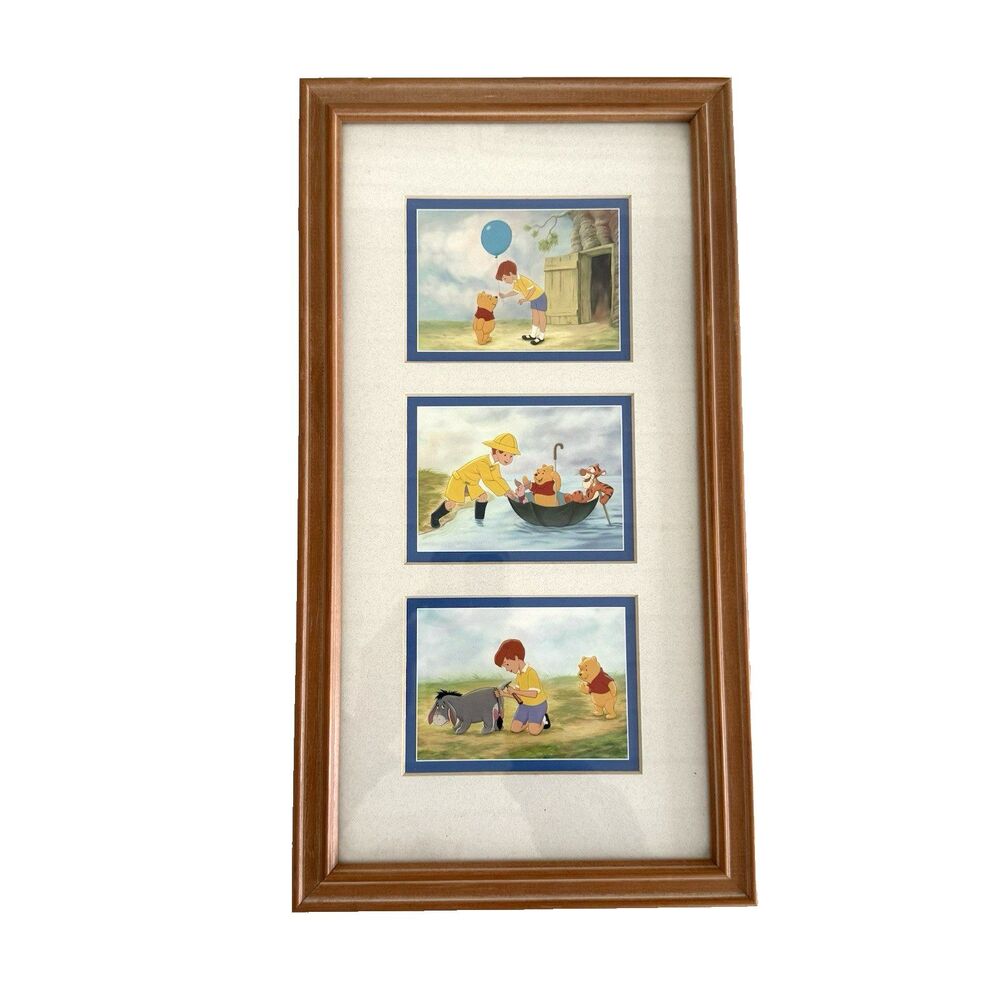 Walt Disney Winnie the Pooh 100 Acre Woods Christopher Robin Framed Art Print